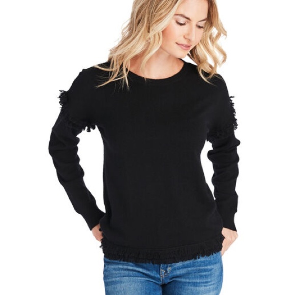 Vineyard Vines Merino Wool Fringe Trim Sweater